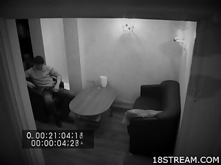 Fucking a Blonde Russian Teen in Security Cam Porn Clip