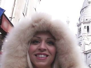 Fur coat cutie picked up in public and fucked in her hot cunt